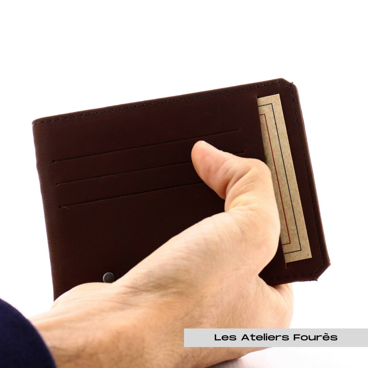 ATELIERS FOURÈS - Porte papiers en cuir raffiné - Baroudeur