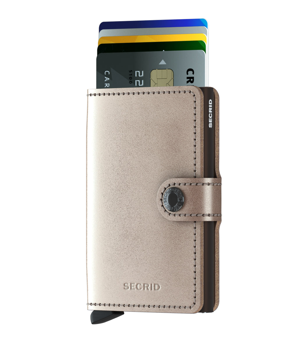SECRID - Porte cartes Miniwallet Metallic - Champagne BAGADIE PARIS