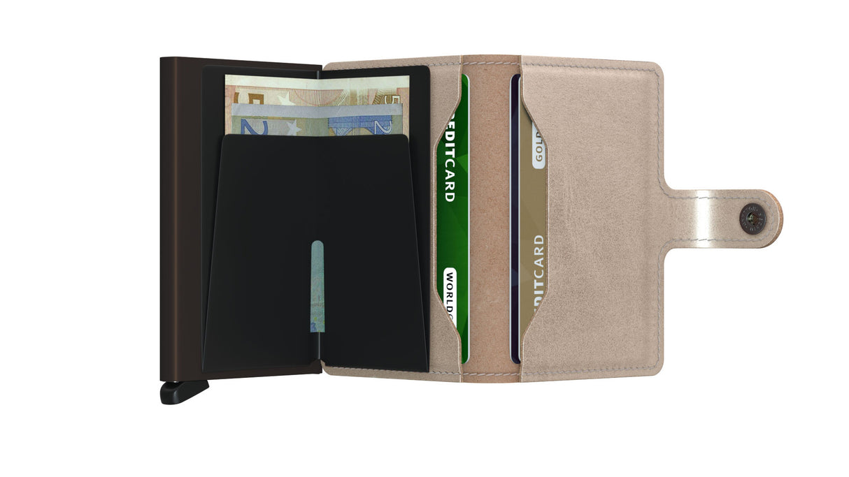 SECRID - Porte cartes Miniwallet Metallic - Champagne BAGADIE PARIS