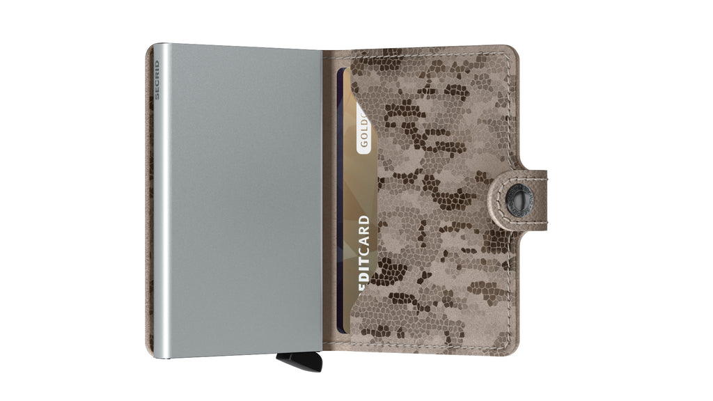 SECRID - Porte cartes Miniwallet Crisple - Taupe Camouflage BAGADIE PARIS