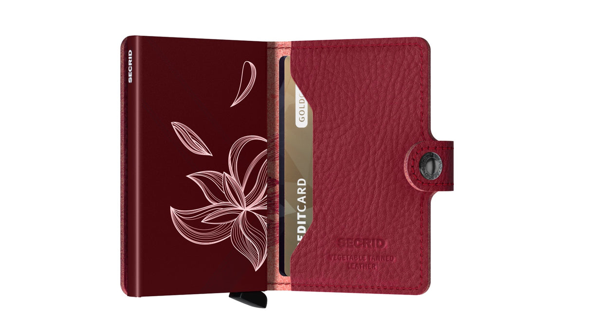 SECRID - Porte cartes Miniwallet Stitch - Magnolia Rosso BAGADIE PARIS
