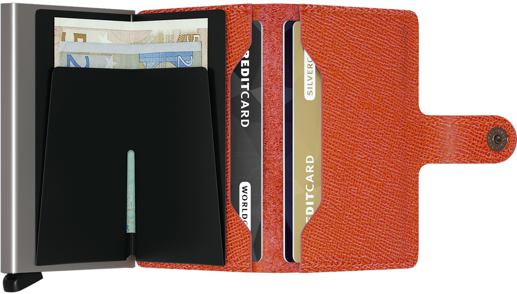 SECRID - Porte cartes Miniwallet Crisple - Orange BAGADIE PARIS