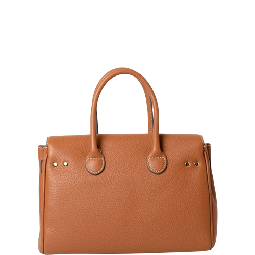 Sac porté main en cuir chatain gamme "Pyla Romy"