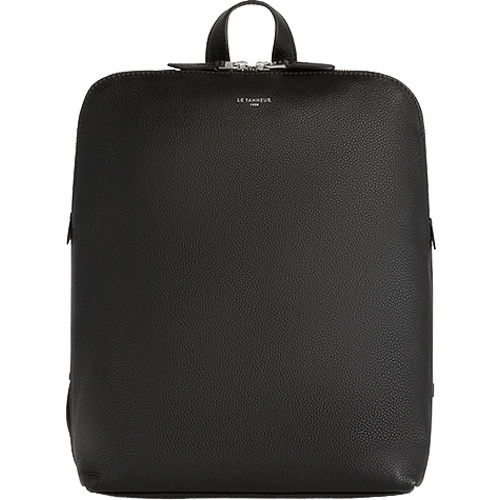 Sac à dos zippé Sophie en cuir grainé Le Tanneur couleur noir