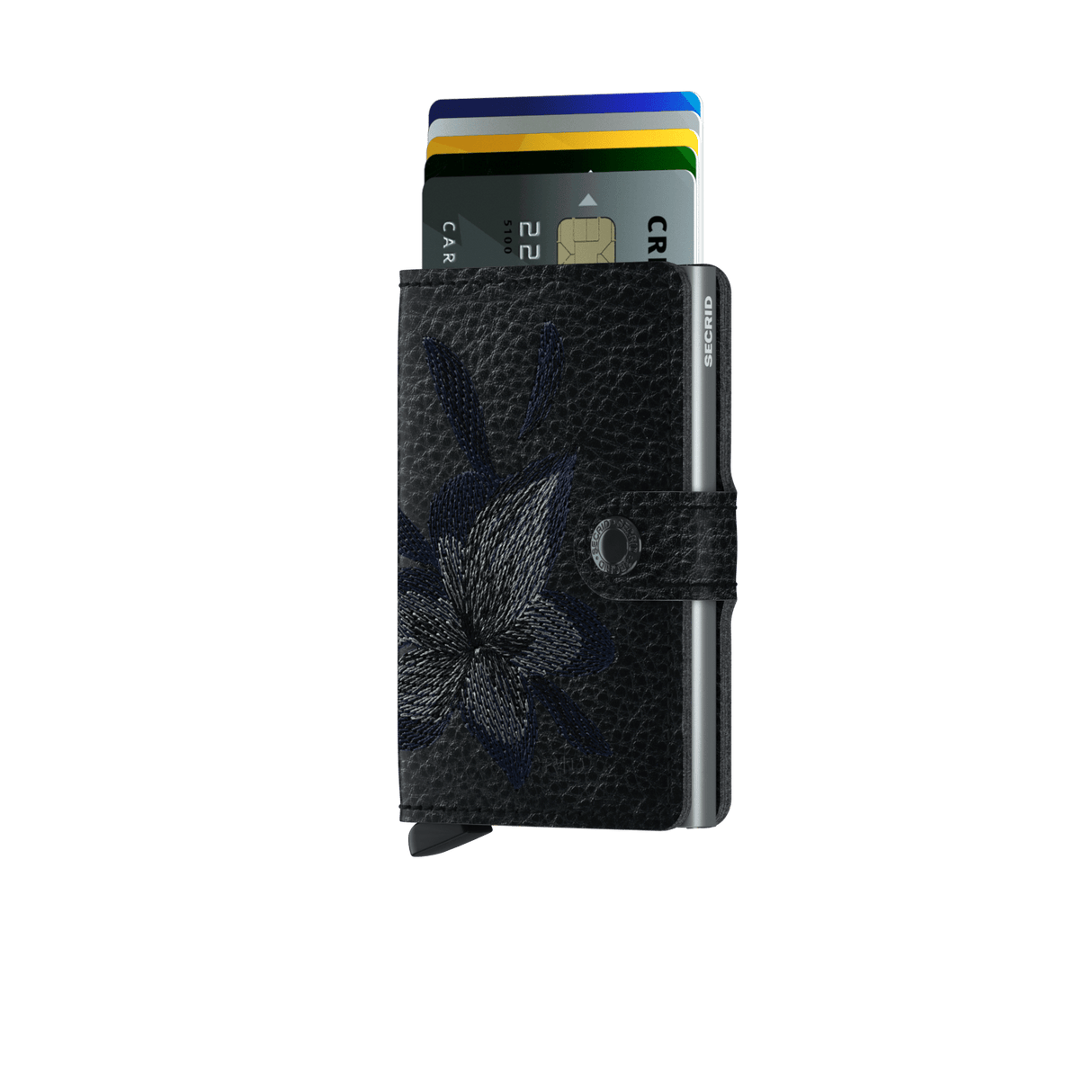 SECRID - Porte cartes Miniwallet Stitch - Magnolia Noir BAGADIE PARIS