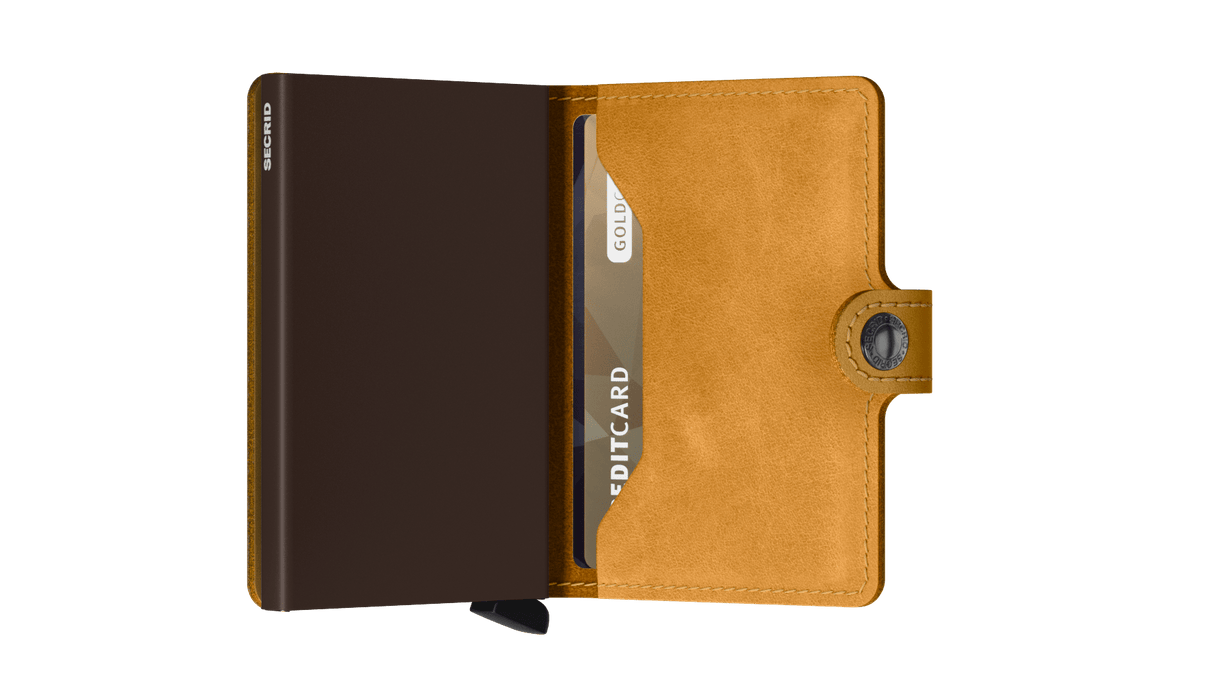 SECRID - Porte cartes Miniwallet Vintage - Ocre BAGADIE PARIS
