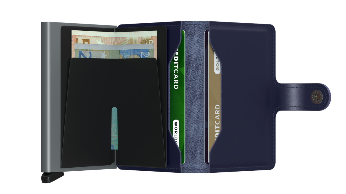 SECRID - Porte cartes Miniwallet Metallic - Bleu BAGADIE PARIS