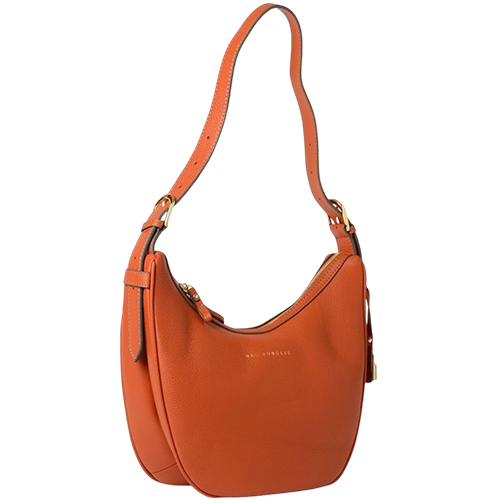 Sac porté croisé en cuir chatain gamme "Trinite Romy"