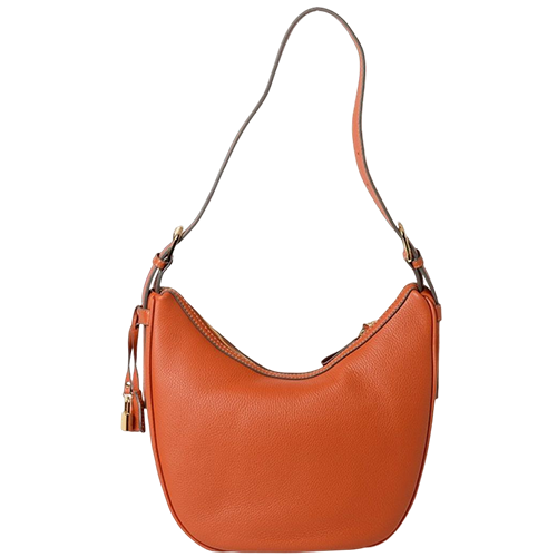 Sac porté croisé en cuir chatain gamme "Trinite Romy"