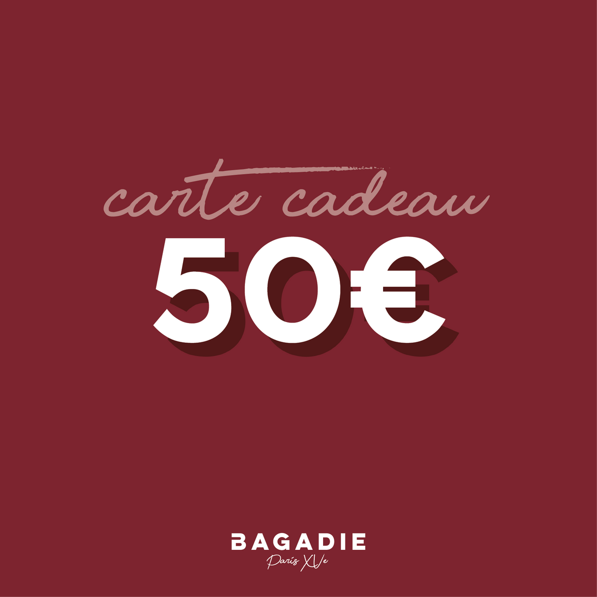 Carte Cadeau Bagadie BAGADIE PARIS