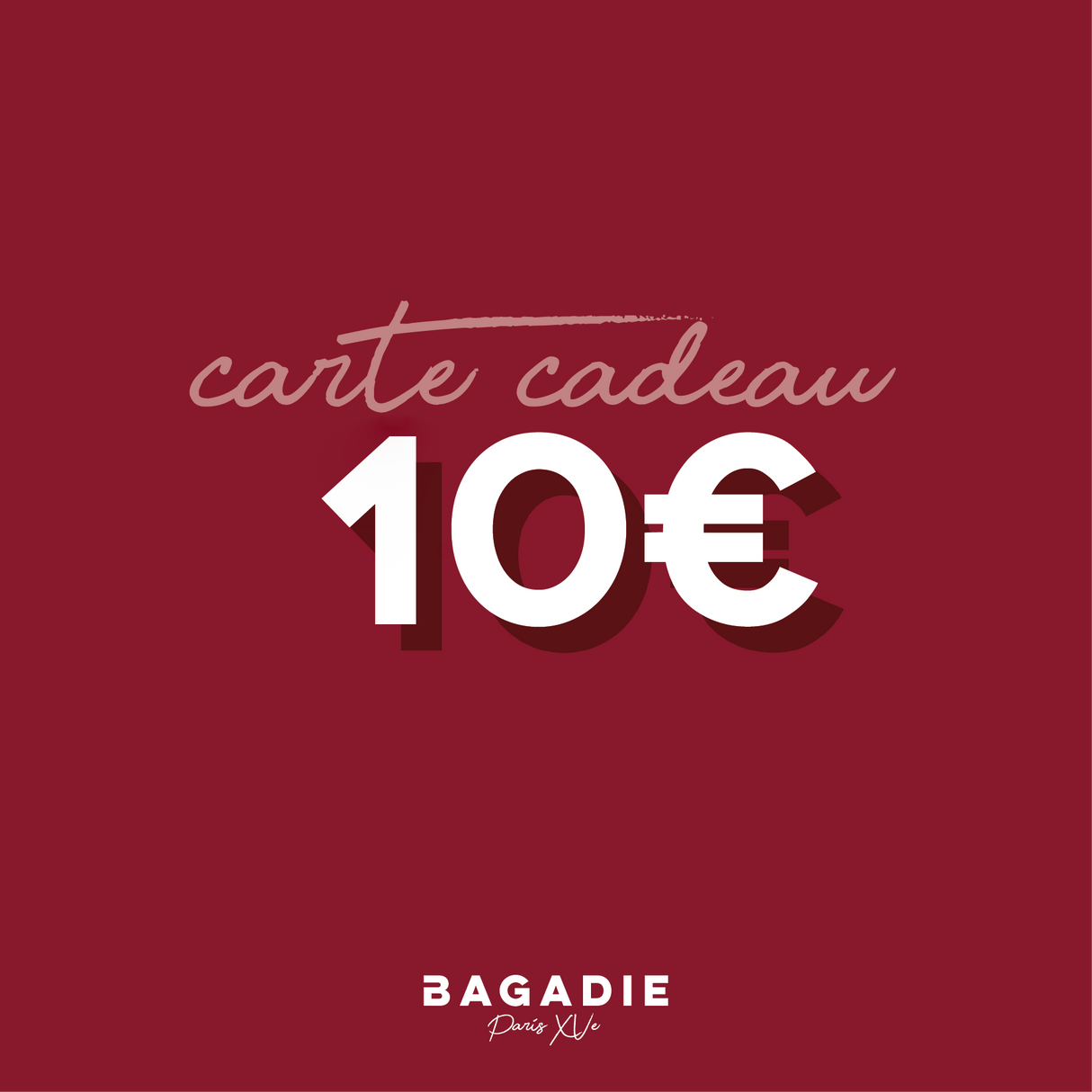 Carte Cadeau Bagadie BAGADIE PARIS