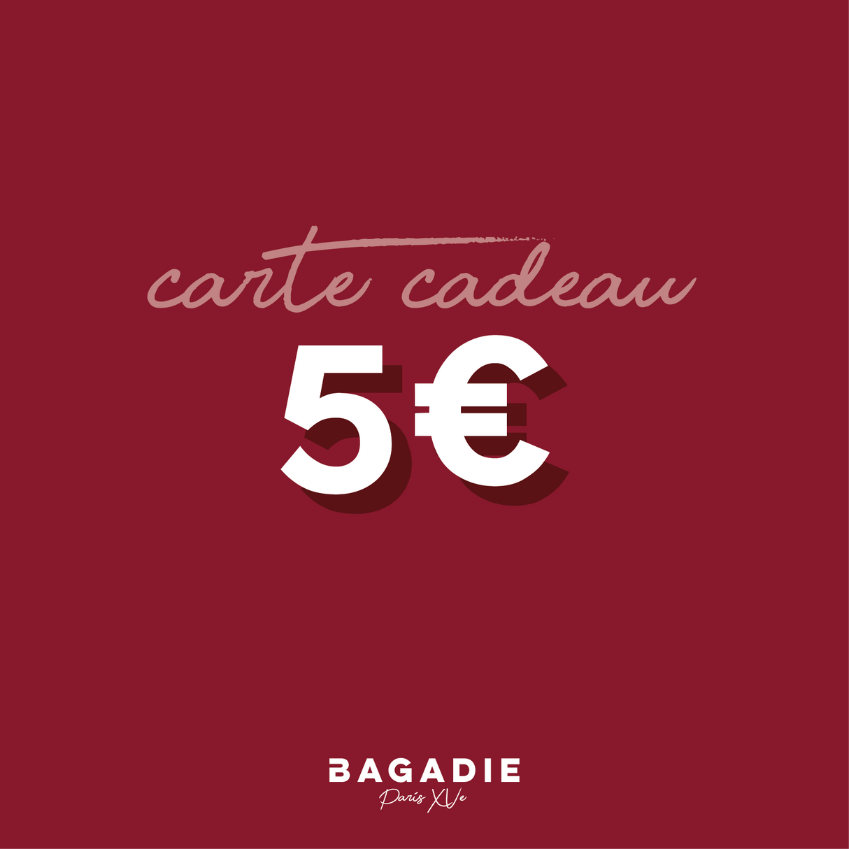 Carte Cadeau Bagadie BAGADIE PARIS