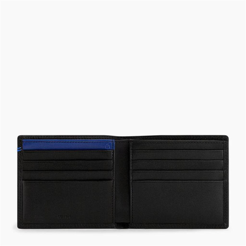 LE TANNEUR - Porte cartes horizontal homme poche billets en cuir lisse noir
