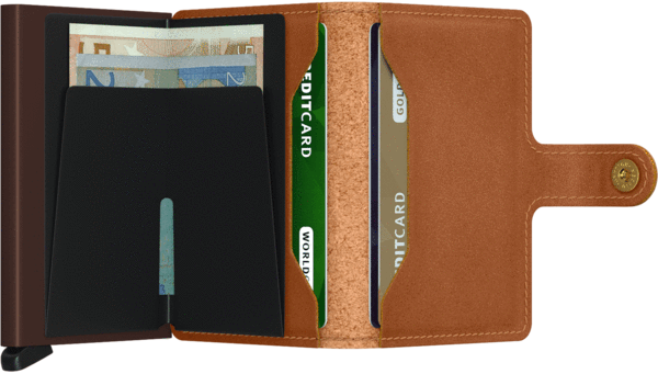 SECRID - Porte cartes cuir Miniwallet Cognac BAGADIE PARIS