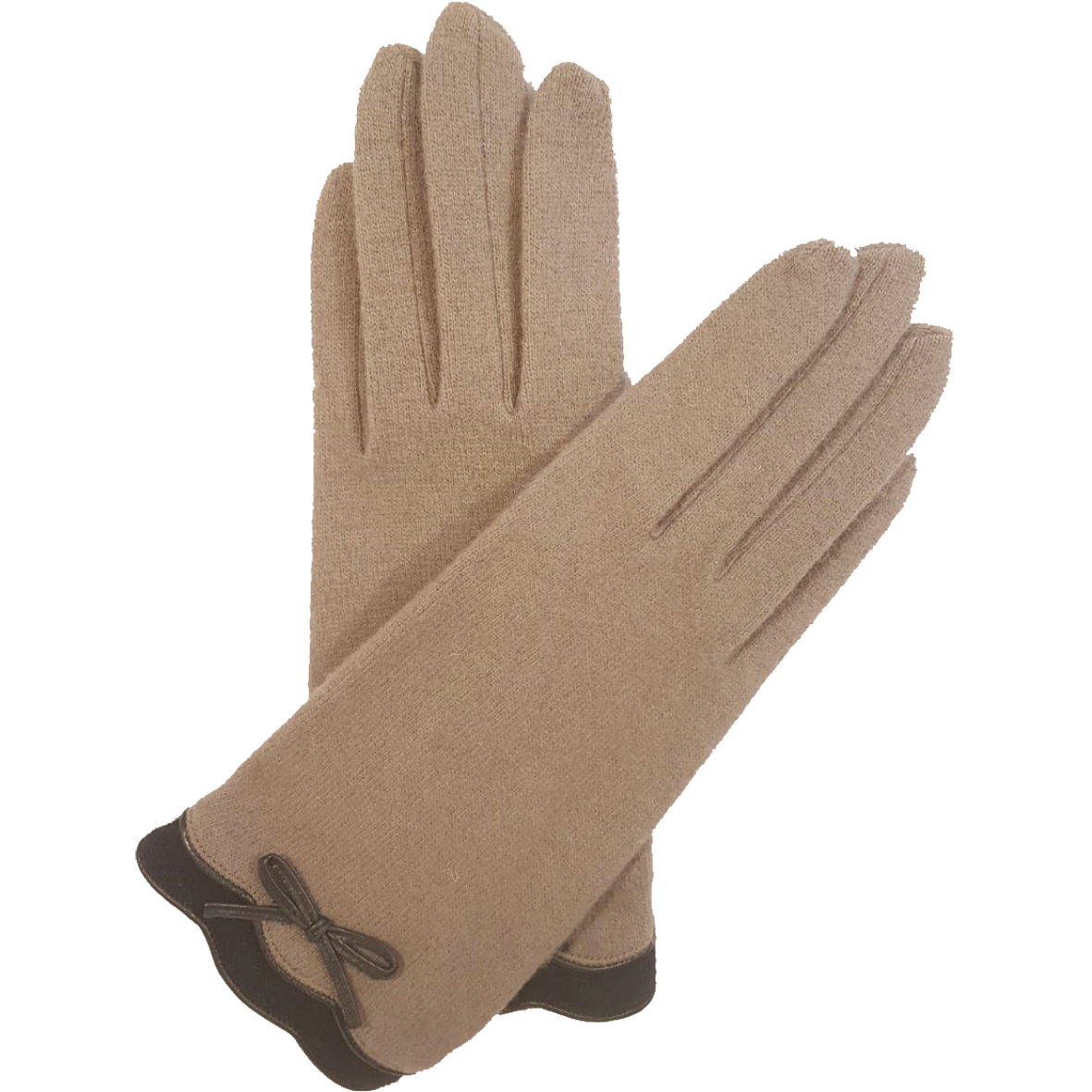 VINCENT PRADIER Gants avec noeud - Marron BAGADIE PARIS