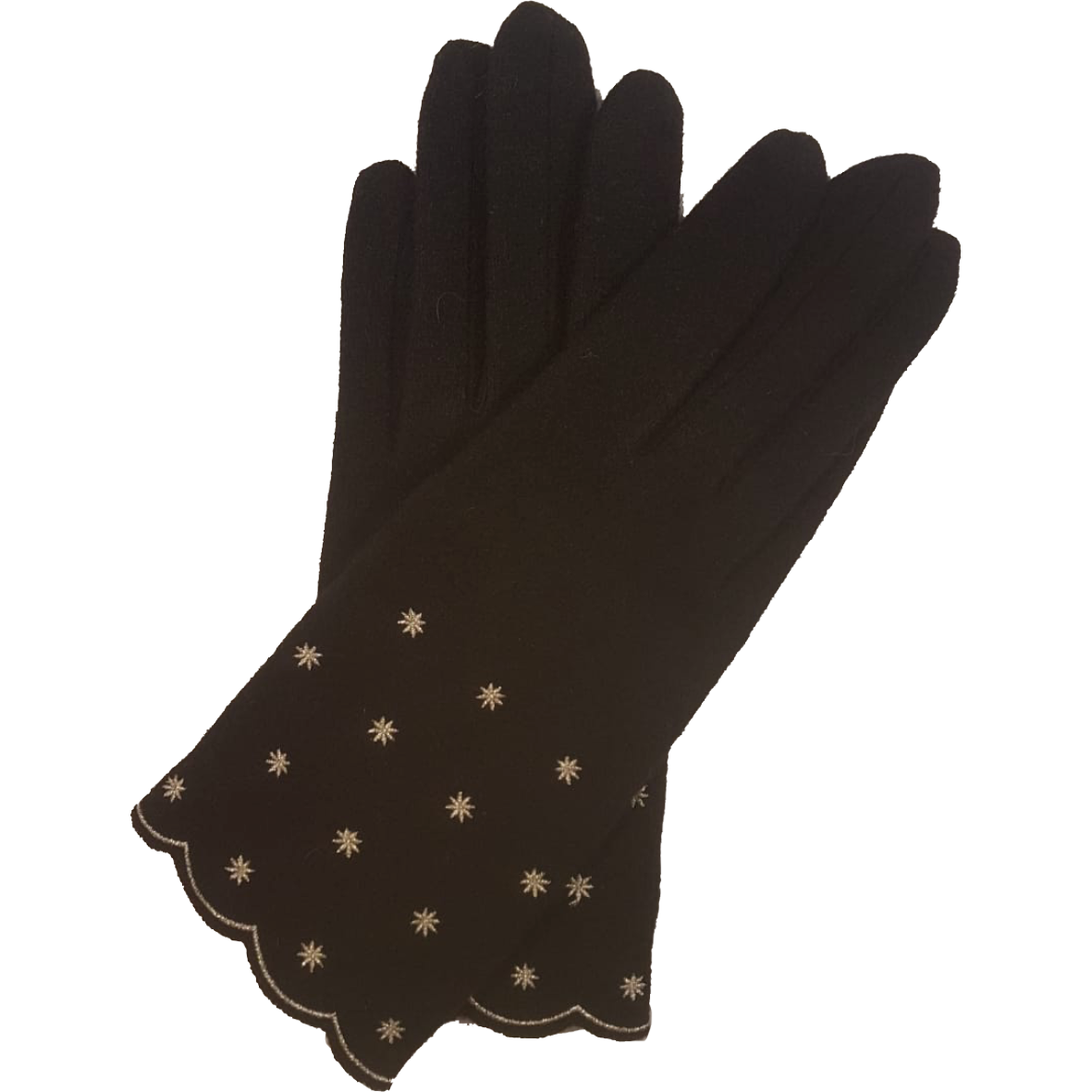 VINCENT PRADIER Gants tactiles étoilés - Marron BAGADIE PARIS