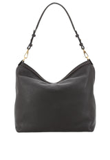 ABRO - Grand sac porté épaule en cuir SIGNATURE Dark Brown
