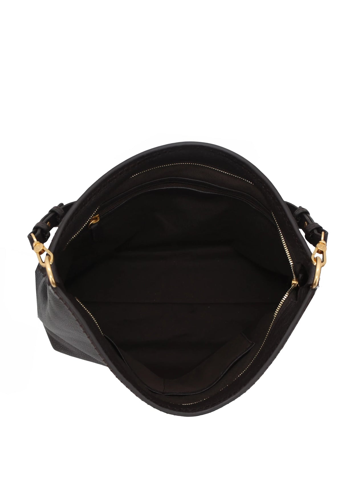 ABRO - Grand sac porté épaule en cuir SIGNATURE Dark Brown