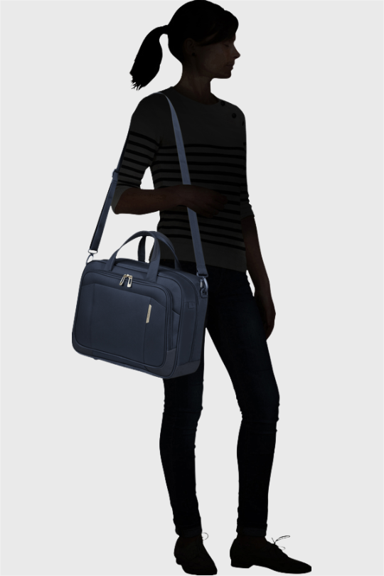 SAMSONITE -  Sacoche ordinateur tissu - Respark - 33/45cm - Midnight Blue
