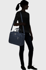 SAMSONITE -  Sacoche ordinateur tissu - Respark - 33/45cm - Midnight Blue