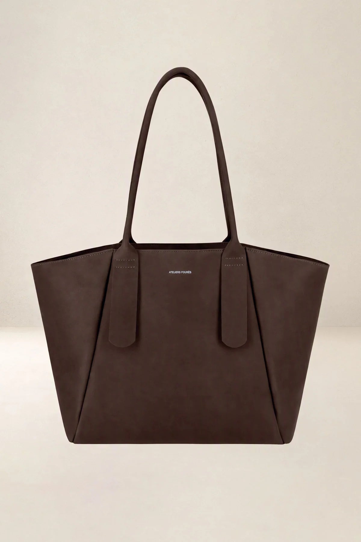 ATELIERS FOURÈS – Cabas Déméter Compact en cuir chocolat