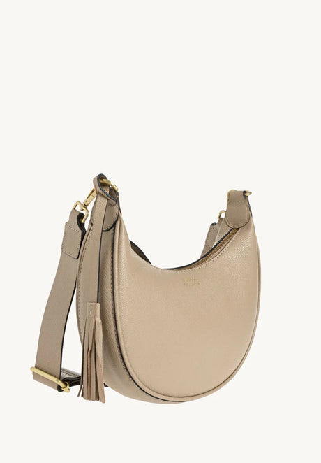 LOXWOOD - Sac demi Lune Albane Mastic