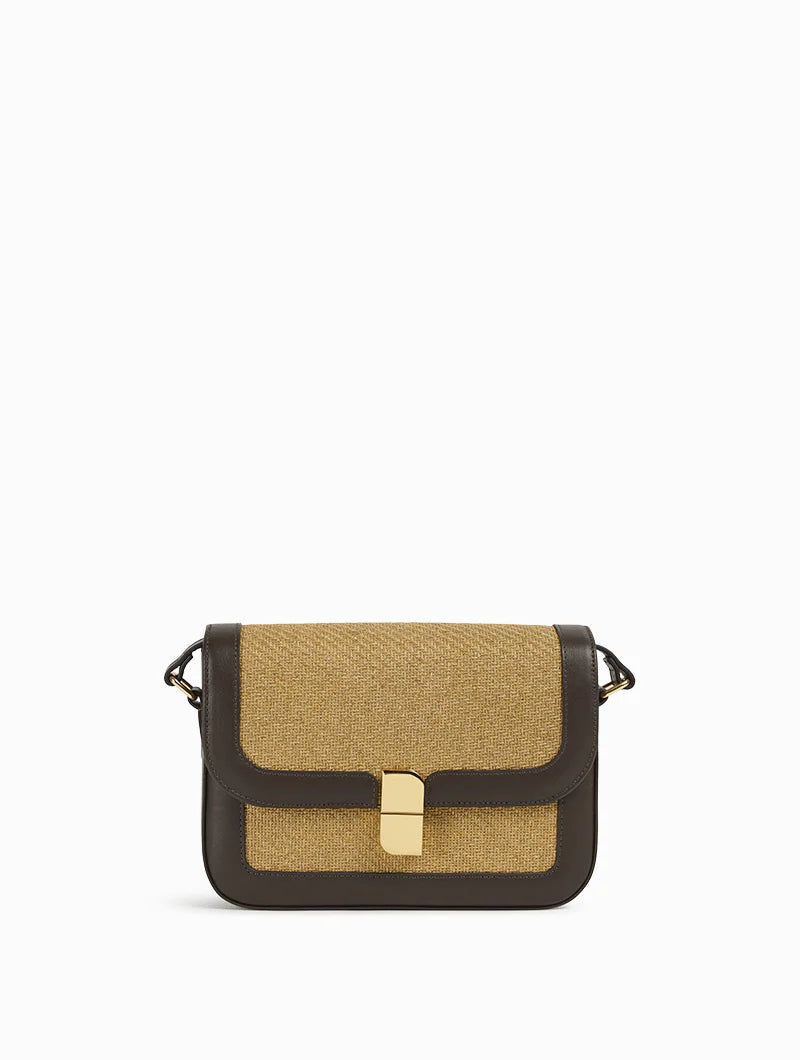 NAT & NIN - Sac bandoulière Alice Medium Paille
