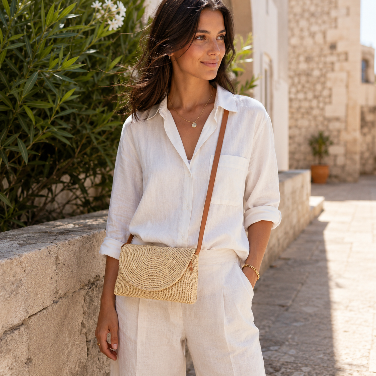 BAGATELLE - Pochette Andi en raphia naturel Bagatelle