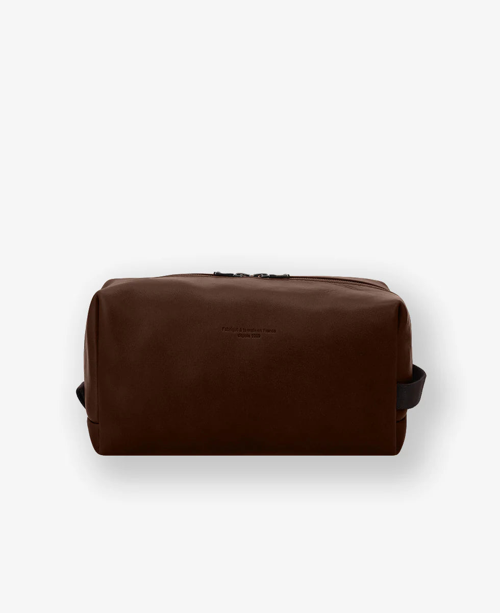 ATELIERS FOURÈS - Trousse de toilette Silène Cognac