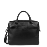 LANCASTER - Porte-documents homme en cuir lisse - Noir