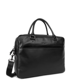 LANCASTER - Porte-documents homme en cuir lisse - Noir