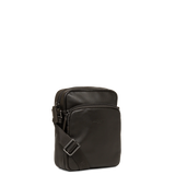 LANCASTER - Sac porté épaule homme en cuir lisse Marron