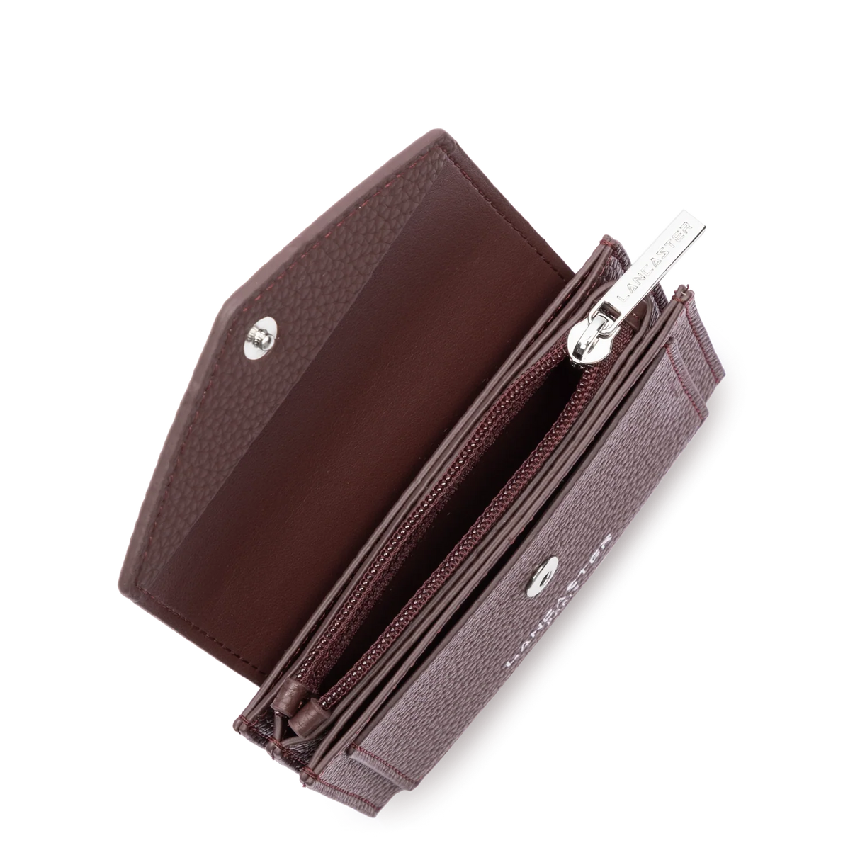LANCASTER - Porte carte - Maya Double KBA - Bordeaux