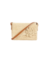 BAGATELLE - Pochette Maha en raphia naturel