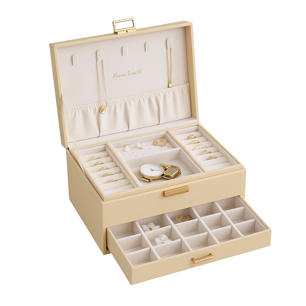 MAISON SCARLETT- Boite à bijoux Denise Beige