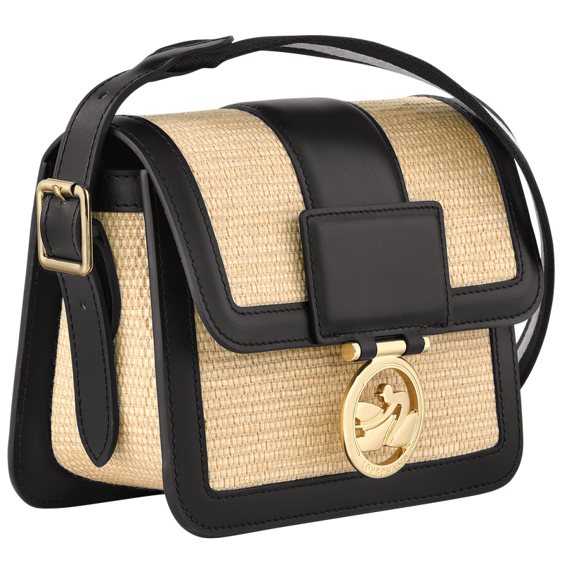 LONGCHAMP - Sac bandoulière S - Box-Trot - Paille/Noir