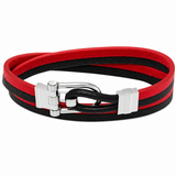 MONTBLANC Bracelet Urban Spirit bracelet cuir rouge et noir