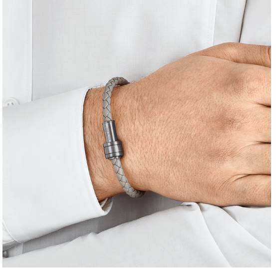 MONTBLANC Bracelet tressé gris steel