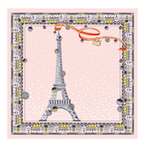 LONGCHAMP - Foulard soie Tour Eiffel - Nude