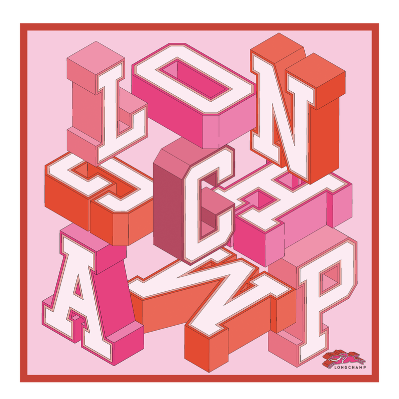 LONGCHAMP - Foulard soie Université