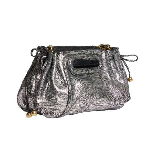 GERARD DAREL - Sac à main en cuir laminé effet glitter : Mini Dany - Argent