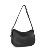 LANCASTER - Sac besace Lancaster Dune en cuir grainé noir