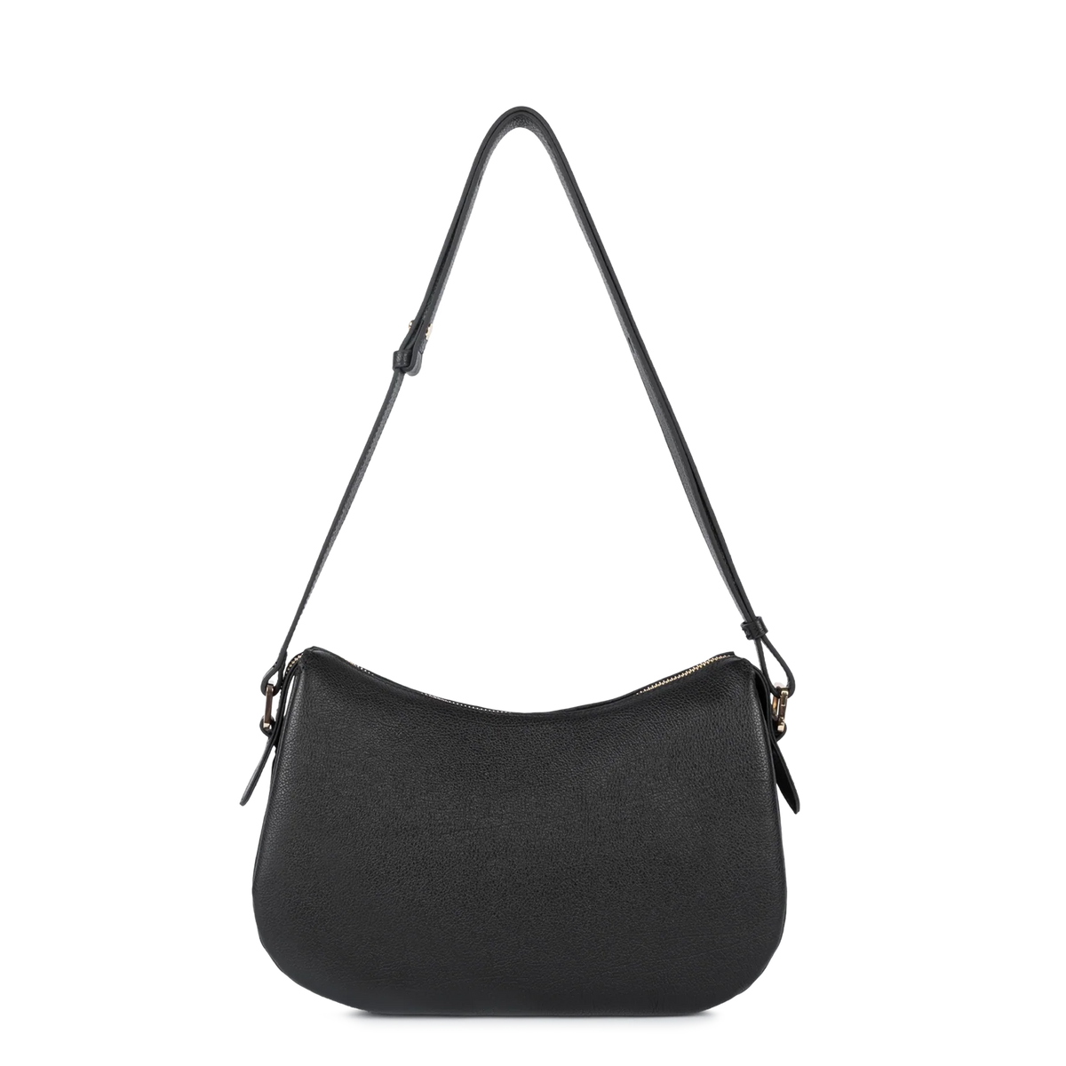 LANCASTER - Sac besace Lancaster Dune en cuir grainé noir