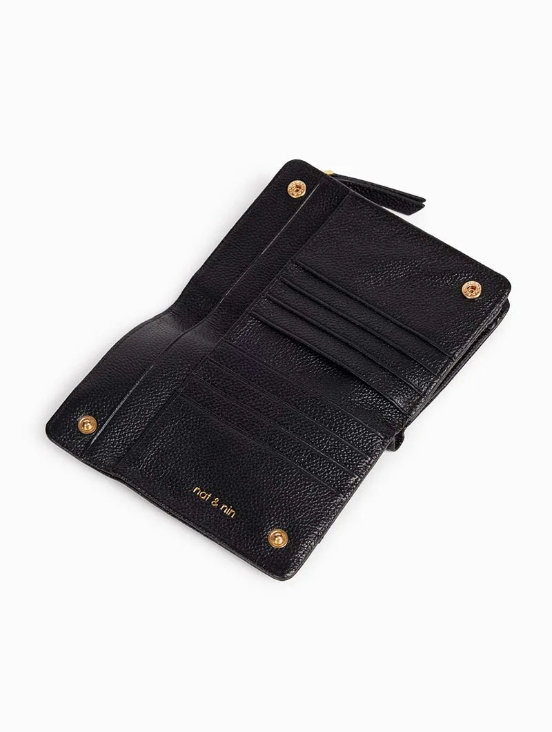 NAT & NIN - Portefeuille compact - Isis - Noir
