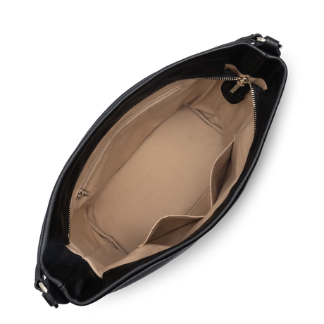 LANCASTER - Grand sac seau Dune en cuir grainé noir