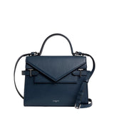 Sac à main moyen modèle Emilie en cuir grainé crépuscule – LE TANNEUR