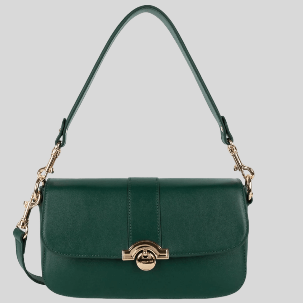 LANCASTER - Sac baguette - Paris médaille - Vert foncé