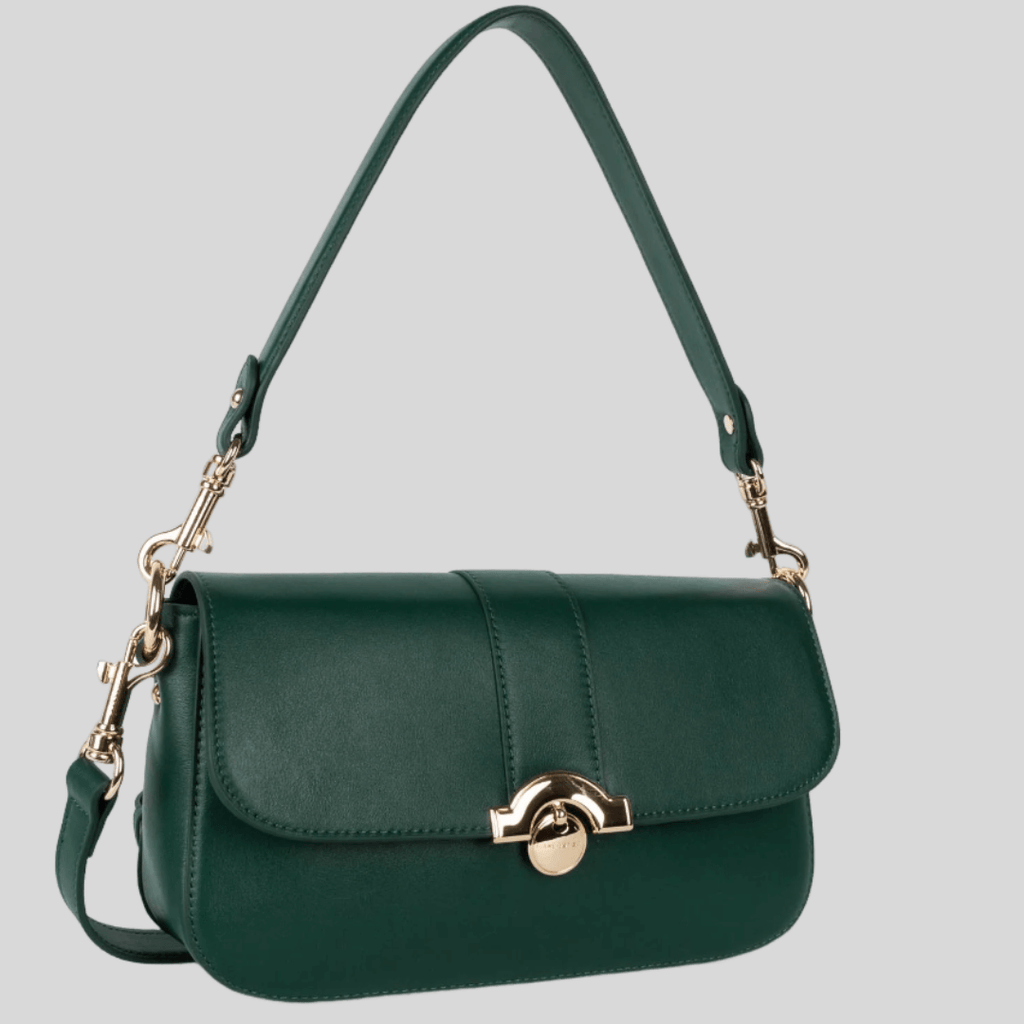 LANCASTER - Sac baguette - Paris médaille - Vert foncé