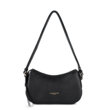 LANCASTER - Petit sac besace Lancaster Dune en cuir grainé noir