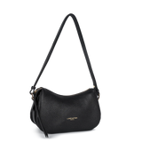 LANCASTER - Petit sac besace Lancaster Dune en cuir grainé noir
